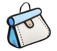 Borsa A Tracolla Donne - Borsa Del Cartone Animato 3D, Borsa 2D Disegno | Look Illusione Ottica Elegante, Accessorio Del Corpo Crociato Leggero, Design Unico Appariscente Per Il Lavoro Quotidiano F