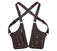 Borsa a tracolla doppia da uomo, nascosta sotto le ascelle, con tasche multiple, antifurto, per papà, fidanzato, donna, telefono cellulare e chiave per auto., Marrone, Consulte la descripción, Vedere