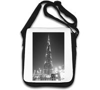 Borsa a tracolla Dubai Burj Khalifa Bianco e Nero