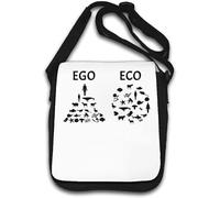 Borsa a tracolla Ego Vs Eco Food Chain Go Vegan Bianco