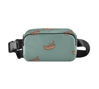 Borsa a tracolla elegante con scritta "Boat on Lake", per donne, uomini, adolescenti, impermeabile, con tracolla regolabile, per viaggi, palestra, lavoro, Barca sul lago, 1 Size