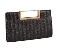 Borsa a tracolla elegante da donna Pochette paglia Semplice tracolla a catena da Borsa a tracolla da spiaggia per borsa da banchetto per feste da ballo