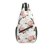Borsa a tracolla Elegante fiore scozzese giapponese da escursionismo Daypack Crossbody Shoulder Backpack Travel Chest Pack per uomo donna