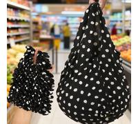 Borsa a tracolla espandibile per donna, borsa della spesa riutilizzabile e pieghevole, grande capacità, opzioni multicolore, pieghevole, essenziale da viaggio, ananas, borsa a bolle grinzosa, adatta p