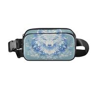 Borsa a tracolla estetica con lupo alla moda, per donne, uomini, adolescenti, multiuso, con cinghia regolabile, per shopping, sport, lavoro, Pesce Combattente Estetico, 1 size