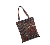 Borsa a tracolla estetica da donna in tela per shopping, drogheria, lavoro, libro borse di stoffa da spiaggia di grande capacità borse etniche borsa a tracolla con tasche interne, Verticale.