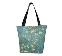 Borsa a tracolla estiva con stampa di fiori di mandorlo da spiaggia, borsa a tracolla, per viaggi, shopping, palestra, escursionismo, feste, eventi