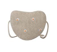 Borsa A Tracolla Estiva In Paglia A Forma Cuore D'amore A In Tessuto Per Vacanze Mare Da Donna A In Paglia Con Cerniera