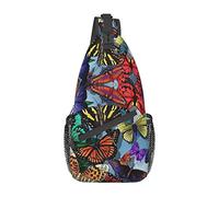 Borsa A Tracolla Farfalla Farfalla Danza Ragazza Farfalla Colorata Disegnata A Mano, Borsa A Tracolla Sul Petto A Tracolla Per Uomo E Donna, Utilizzata Per Il Tempo Libero E I Viaggi