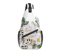 Borsa a tracolla farfalla rosa margherita fiore escursionismo zainetto zaino a tracolla zaino da viaggio per uomo donna