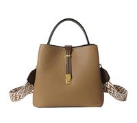 Borsa a tracolla femminile All-Match Grande Capacità Semplice Crossbody Bag PU Pelle Casual Satchel Bag Viaggi Shopping Borsa da pendolarismo, cachi, 180*120*200mm
