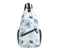 Borsa a tracolla Fiore di camomilla blu Escursionismo Zainetto Zaino a spalla a tracolla Zaino da viaggio per uomo Donna