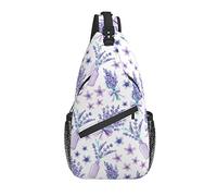 Borsa a tracolla fiore di lavanda viola escursionismo zainetto zaino a tracolla zaino da viaggio per uomo donna