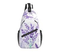 Borsa a tracolla Fiore di lavanda Viola Floreale Escursionismo Zainetto Zaino a tracolla a tracolla Zaino da viaggio per uomo Donna