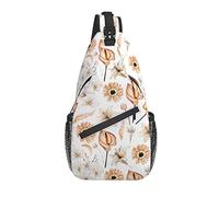 Borsa a tracolla Fiore Elegante zaino da escursionismo floreale Zaino a spalla a tracolla Zaino da viaggio per uomo Donna