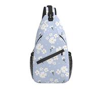 Borsa a tracolla fiore margherita viola floreale primavera escursionismo zainetto zaino a tracolla zaino da viaggio per uomo donna