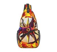Borsa a tracolla Flame War Horse Cross Chest Bag Diagonally Uomo Donna Borsa a tracolla Casual Fashion Travel Bag Sling Backpack