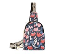 Borsa a tracolla floreale alla moda impermeabile per le donne fanny pack per il viaggio, Floreale