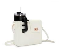 Borsa a tracolla for borraccia, borsa da donna, borsa da viaggio con supporto for borraccia, tracolla regolabile, borsa a tracolla portatile for esterni(White)