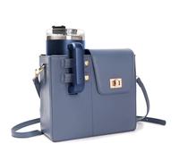 Borsa a tracolla for borraccia, borsa da donna, borsa da viaggio con supporto for borraccia, tracolla regolabile, borsa a tracolla portatile for esterni(Blue)
