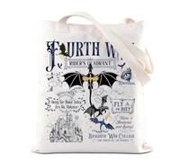 Borsa a tracolla Fourth Wing Merch Fourth Wing Inspire Fly or Die Citazione Fantasy Reader Regalo Dragon Rider