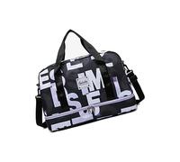 Borsa a tracolla funzionale da viaggio Capacità Tracolla rinforzata Scomparti separati Wet Dry per scarpe Abbigliamento Wet Dry Separazione Sport Duffle Bag, Viola, Bellezza di massa
