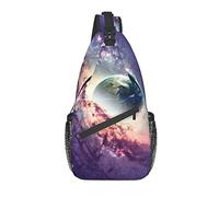 Borsa a tracolla Galaxy Planet Universe Space Hiking Daypack Crossbody Shoulder Backpack Travel Chest Pack for Men Women