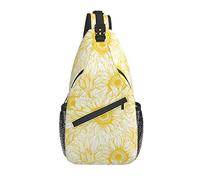 Borsa a tracolla girasole giallo brillante arte floreale escursionismo zainetto zaino a tracolla zaino da viaggio per uomo donna
