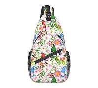 Borsa a tracolla Gnomi Blossom Flower Leaf Spring Escursionismo Daypack Zaino a tracolla a tracolla Zaino da viaggio per uomo Donna