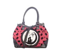 Borsa A Tracolla Goth Burgundy Con Luna Crescente E Sorelle Lunari
