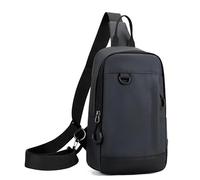 Borsa a tracolla, grande capacità, borsa da petto per sport all'aria aperta, zaino messenger multifunzionale per pendolari, Blu, Casual