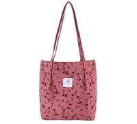 Borsa a tracolla grande da donna, ultraleggera, a tracolla, in tela, per tutti i giorni, college, viaggi, shopping, Fiori Rossi, L