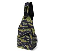 Borsa a tracolla grande e capiente, con motivo mimetico Vietnam Tiger Stripe, adatta per viaggi all'aperto, unisex