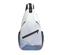 Borsa a tracolla Grigio Bianco Inchiostro Marmo Astratto Escursionismo Daypack Zaino a tracolla a tracolla Zaino da viaggio per uomo Donna