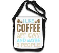 Borsa a tracolla I Like Coffee My Cat And Maybe 3 People Bianca