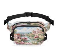 Borsa a tracolla impermeabile con Borsa da cintura e tracolla con architettura classica, per donne e uomini, regali per le feste