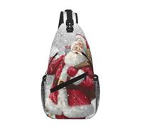 Borsa a tracolla impermeabile con stampa di Babbo Natale Snow Secenry