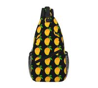 Borsa a tracolla impermeabile con stampa mango | Zaino leggero multi tasca con tracolla regolabile rimovibile per viaggi all'aperto, escursionismo, ciclismo, shopping