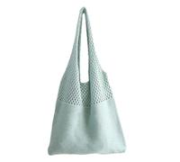 Borsa a tracolla in cotone all'uncinetto Grande borsa a tracolla morbida