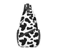 Borsa a tracolla in marmo color leopardo bianco e nero, borsa a tracolla per uomo e donna, utilizzata per il tempo libero e i viaggi