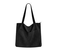 Borsa a tracolla in morbido velluto a coste Interno spazioso Chiusura magnetica con bottoni a pressione Scomparti multipli Ideale per libri Laptop Borsa essenziale in velluto a coste stile coreano per