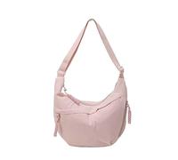 Borsa a tracolla in nylon - con cerniera Hobo borsa a tracolla con tracolla regolabile casual leggera borsa a tracolla per donne palestra shopping spiaggia viaggi, rosa, 320x110x210mm