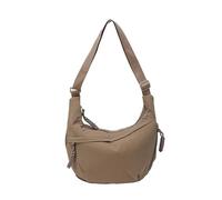 Borsa a tracolla in nylon - con cerniera Hobo borsa a tracolla con tracolla regolabile casual leggera borsa a tracolla per donne palestra shopping spiaggia viaggi, cachi, 320x110x210mm