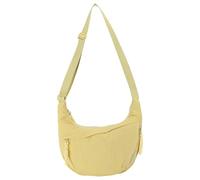Borsa a tracolla in nylon - con cerniera Hobo borsa a tracolla con tracolla regolabile casual leggera borsa a tracolla per donne palestra shopping spiaggia viaggi, Giallo, 320x110x210mm