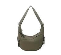 Borsa a tracolla in nylon con chiusura lampo Trendy Crescent Bag con tracolla regolabile per il tempo libero borsa a tracolla leggera per donne in palestra, viaggi in spiaggia, Verde militare, 330*220