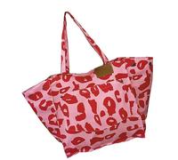 Borsa a tracolla in nylon con stampa leopardata in stile coreano con interno spaicous borsa a tracolla per shopping o viaggio borsa a tracolla da donna, B