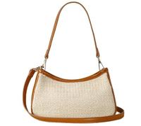 Borsa a Tracolla in Paglia Naturale Con Tracolla Regolabile Borsa a Tracolla Per Ascella Borsa Da Spiaggia Per Donne Alla Capacità