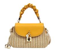 Borsa a tracolla in paglia per donna borsa a tracolla intrecciata a mano in pelle maniglia superiore piccola borsa Boho borsa rattan borse da spiaggia, Giallo-a, Taglia unica