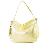 Borsa a tracolla in pelle Borsa a tracolla Borsa a tracolla in vera pelle T154, Colore:oro chiaro
