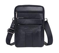 Borsa a Tracolla In Pelle Borsello Per Uomo Donna Custodia Per Telefono Fondina Viaggi d'affari all'aperto Crossbody Pack Portafoglio A Tracolla Satchel Sling Chest Pouch Nero